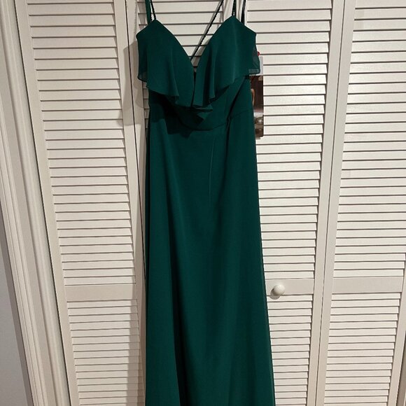 NEW~MORILEE BRIDESMAID DRESS WITH TAGS~Emerald~Size 8 - Picture 3 of 10